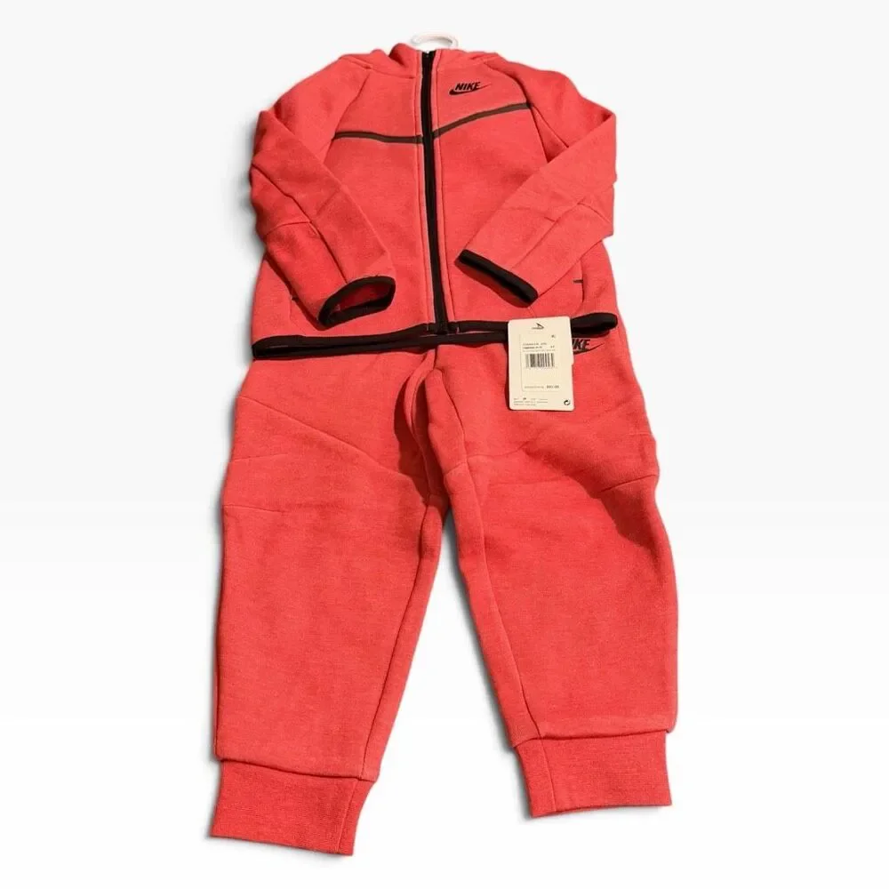 Nike 2-Piece Tech Fleece Full Zip Hoody Pants Jogger Set Toddler size 4T New (b)